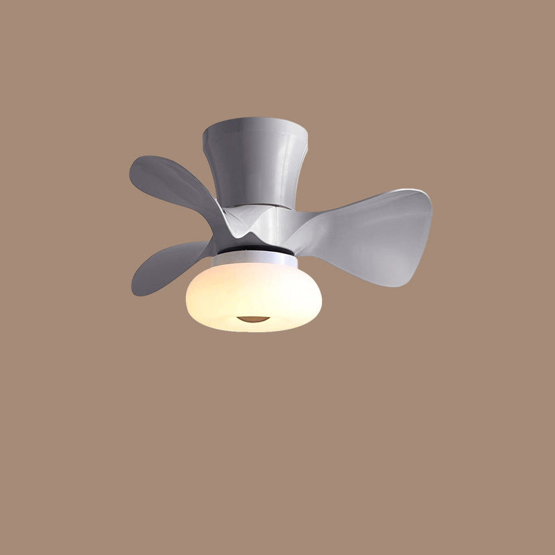 Nordic Macaron Metal LED Semi-Flush Ceiling Fan Light
