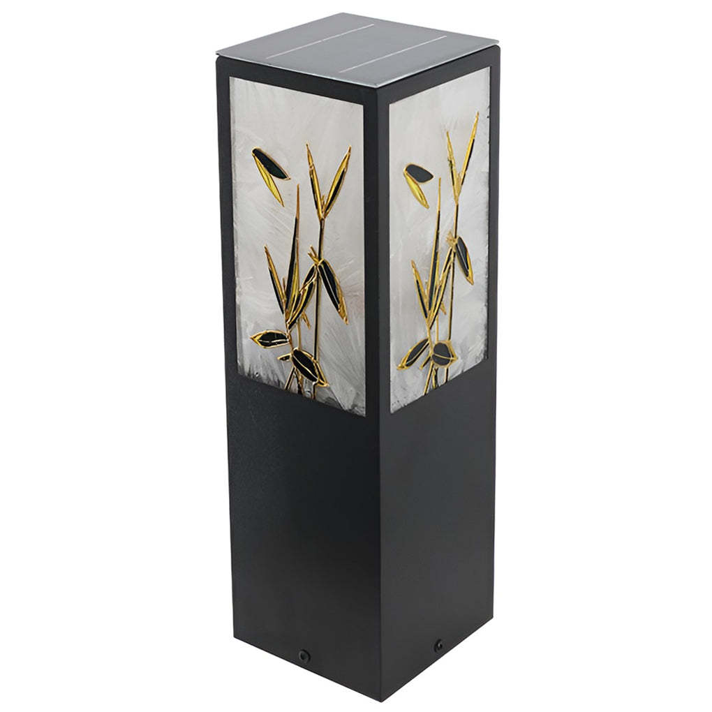 Square Landscape Pattern LED Vintage Solar Path Light