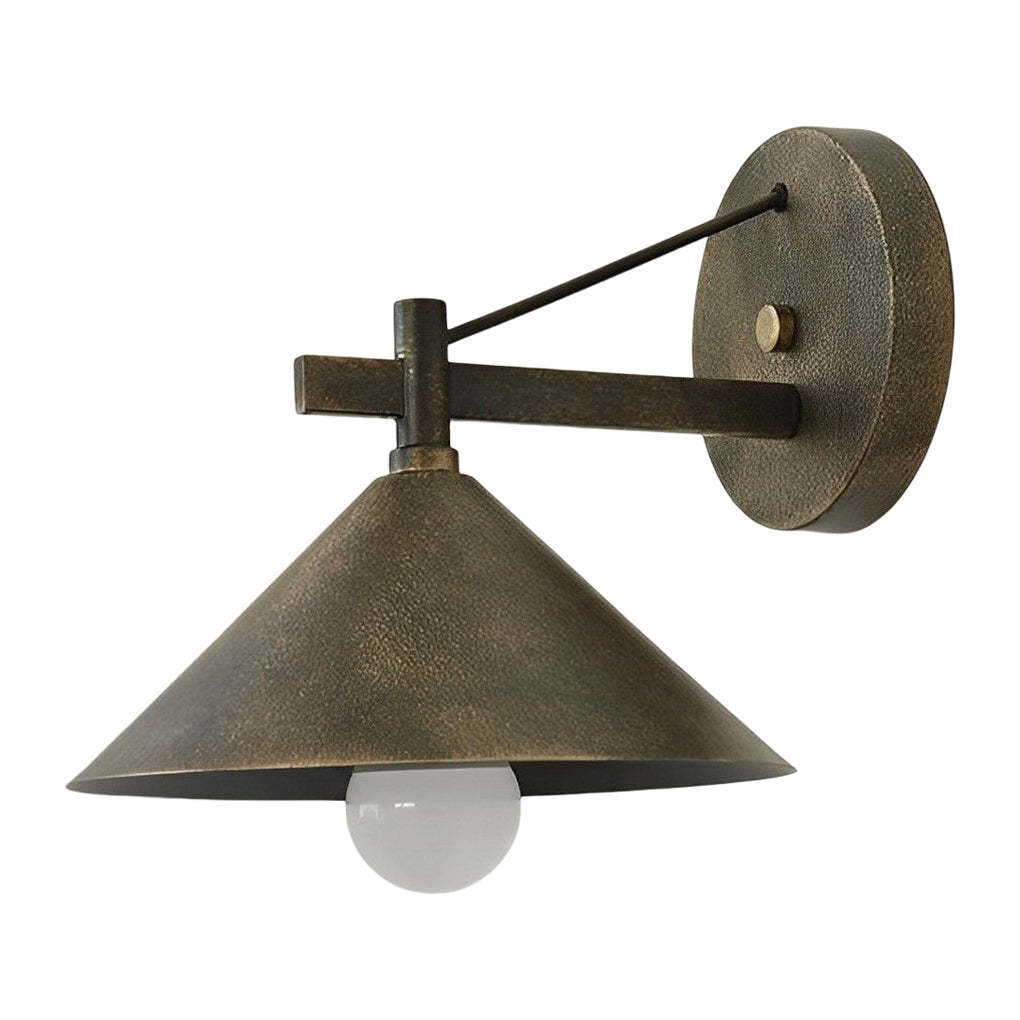 Conical Simple Waterproof Retro American-style Outdoor Wall Sconce Lighting-Lighom