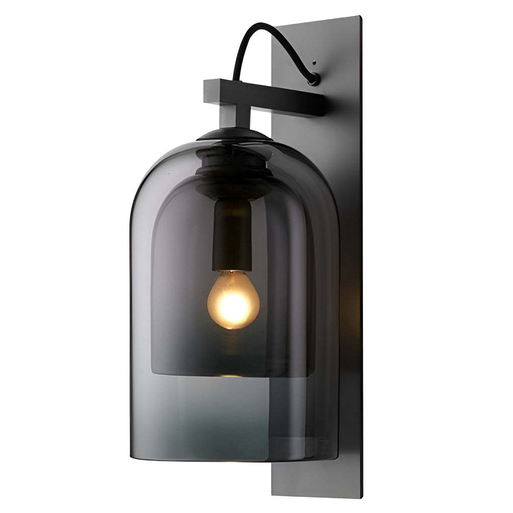 Minimalist Glass Iron Nordic Plug in Wall Lamp Wall Sconce Lighting-Lighom