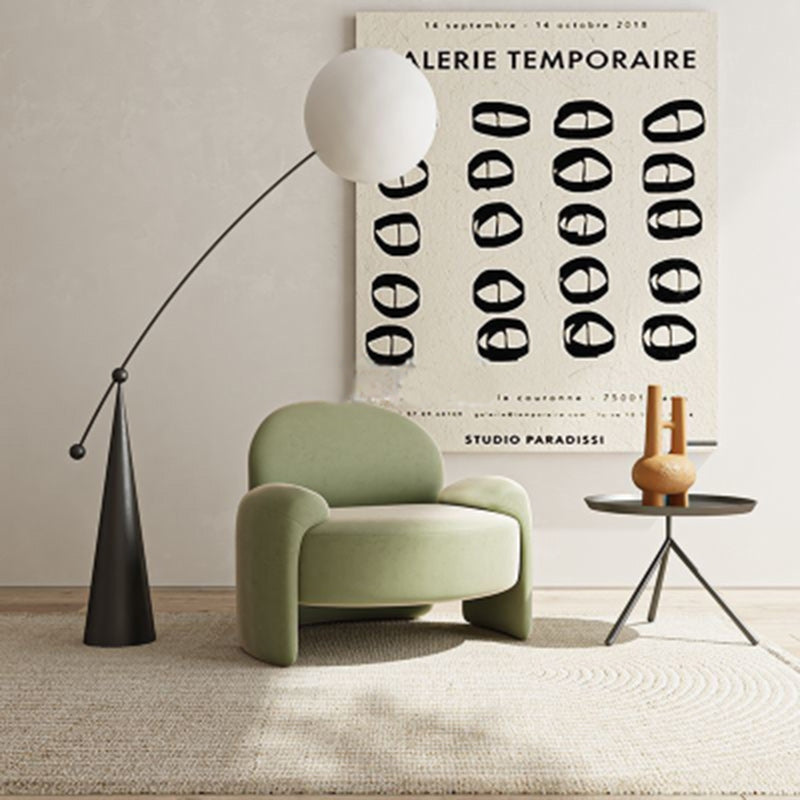Transitional Wood Latex Accent Chair