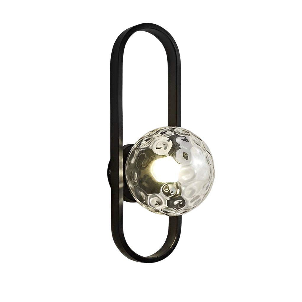 Creative Glass Shade Elliptical Iron Modern Wall Lights Fixture Wall Lamp-Lighom