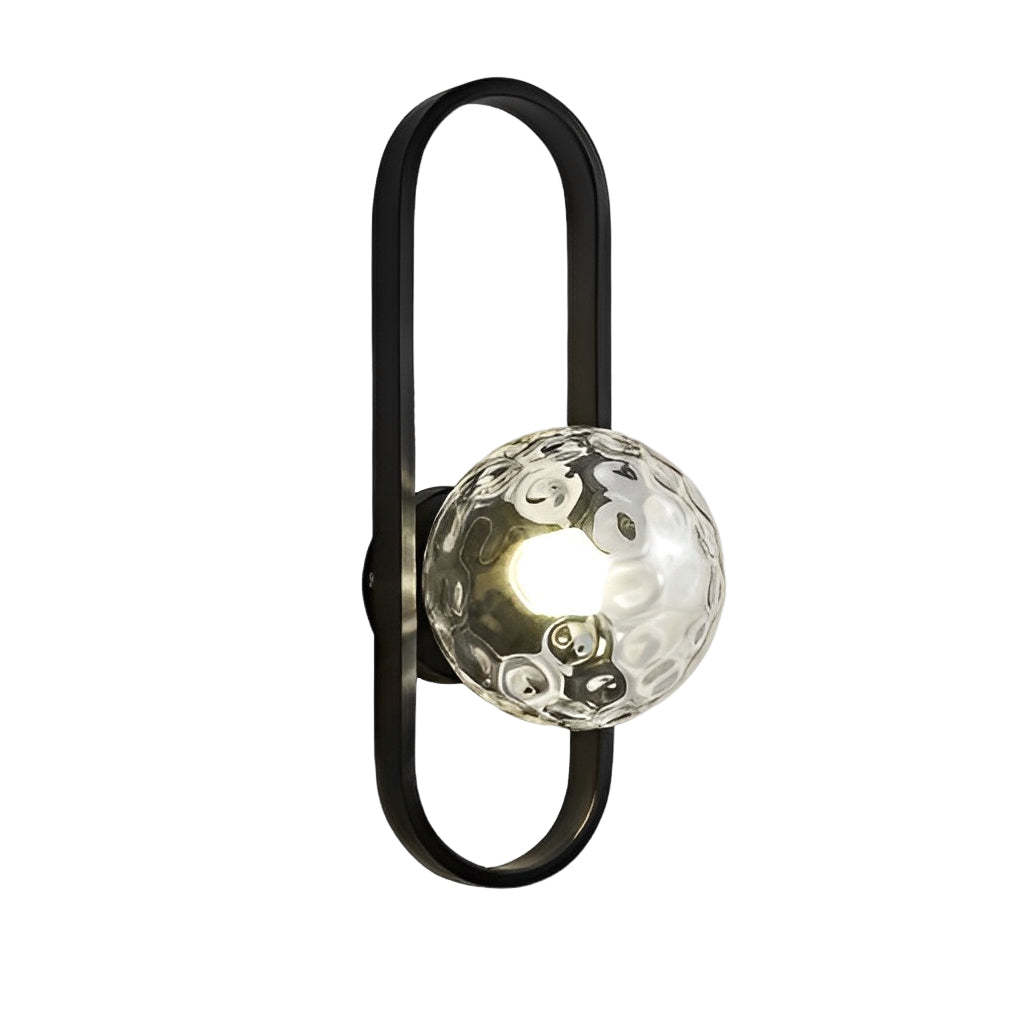 Creative Glass Shade Elliptical Iron Modern Wall Lights Fixture Wall Lamp-Lighom