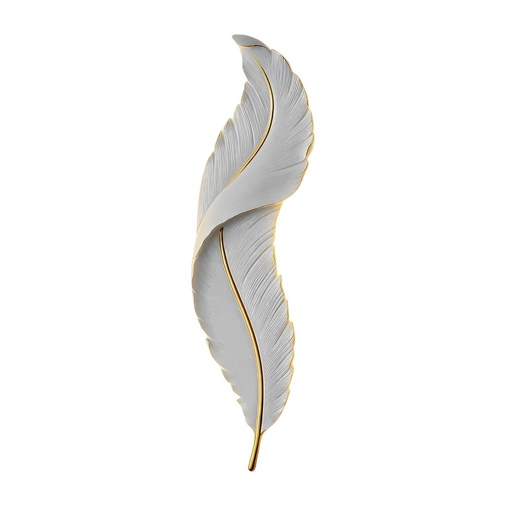 Creative Feather Wall Light LED White Luxury Modern Wall Sconce Lamp Lighting-Lighom
