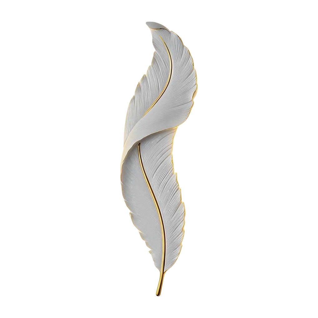 Creative Feather Wall Light LED White Luxury Modern Wall Sconce Lamp Lighting-Lighom