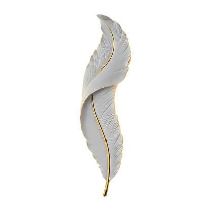 Creative Feather Wall Light LED White Luxury Modern Wall Sconce Lamp Lighting-Lighom