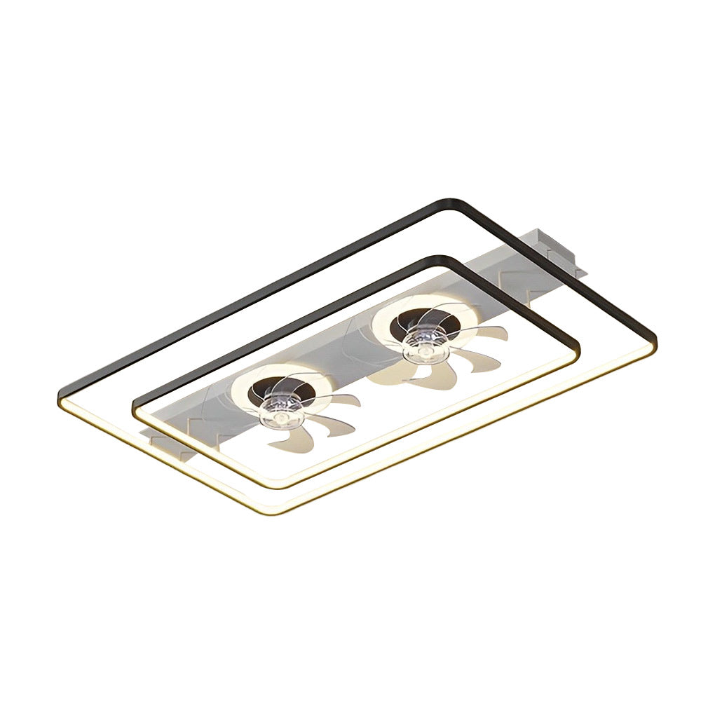 Rectangular LED Two-Fan Nordic Bladeless Fan