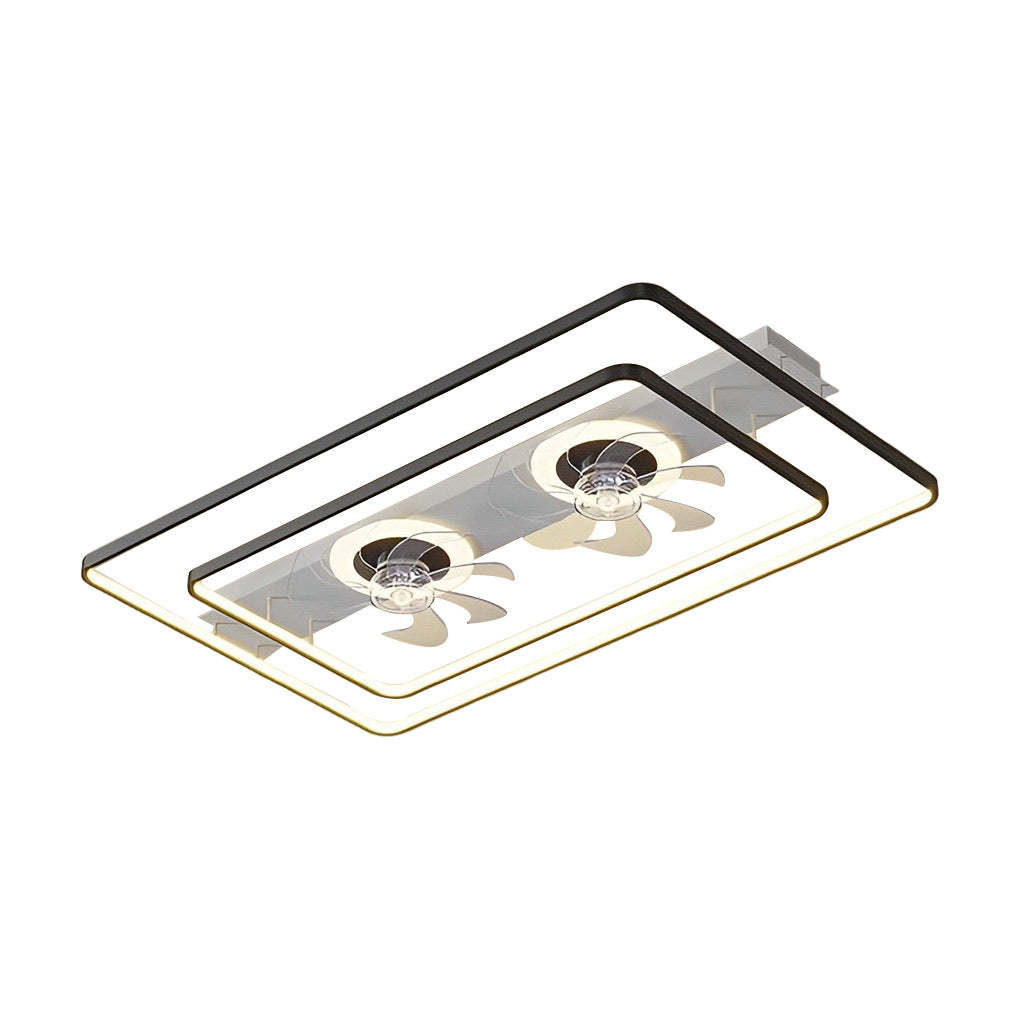 Rectangular LED Two-Fan Nordic Bladeless Fan