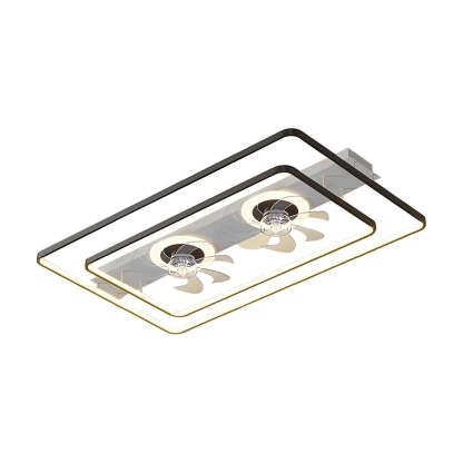 Rectangular LED Two-Fan Nordic Bladeless Fan