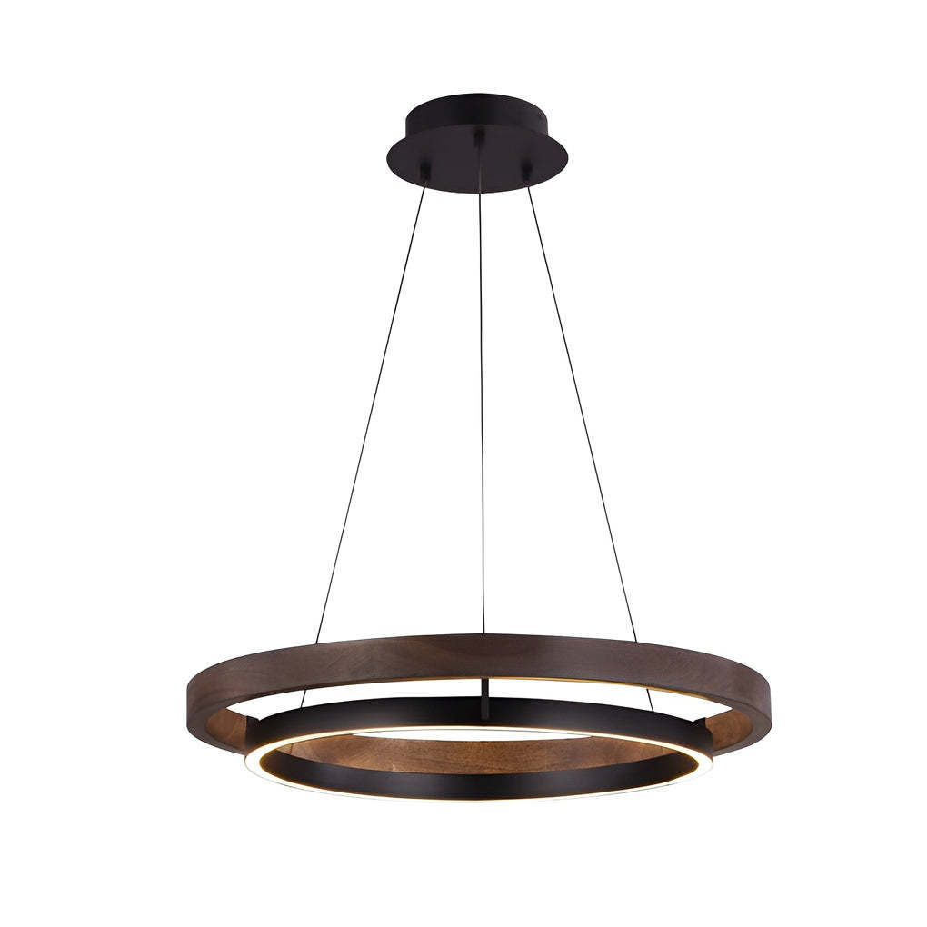 Round Minimalist Dimmable LED Black Modern Chandelier