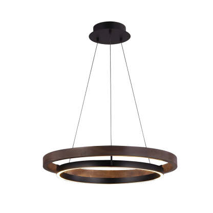 Round Minimalist Dimmable LED Black Modern Chandelier