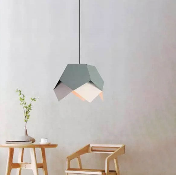 Modern Colorful Geometric Lotus Pendant Light