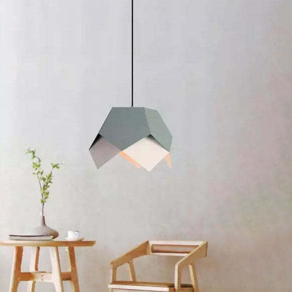 Modern Colorful Geometric Lotus Pendant Light
