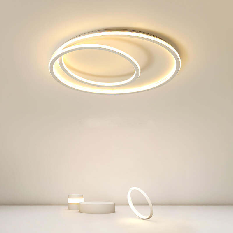 Nordic Minimalist Double Circle LED Flush Mount Light