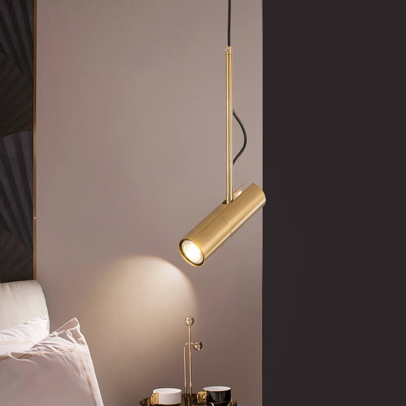 Minimalist Gold LED Spotlight Pendant Light
