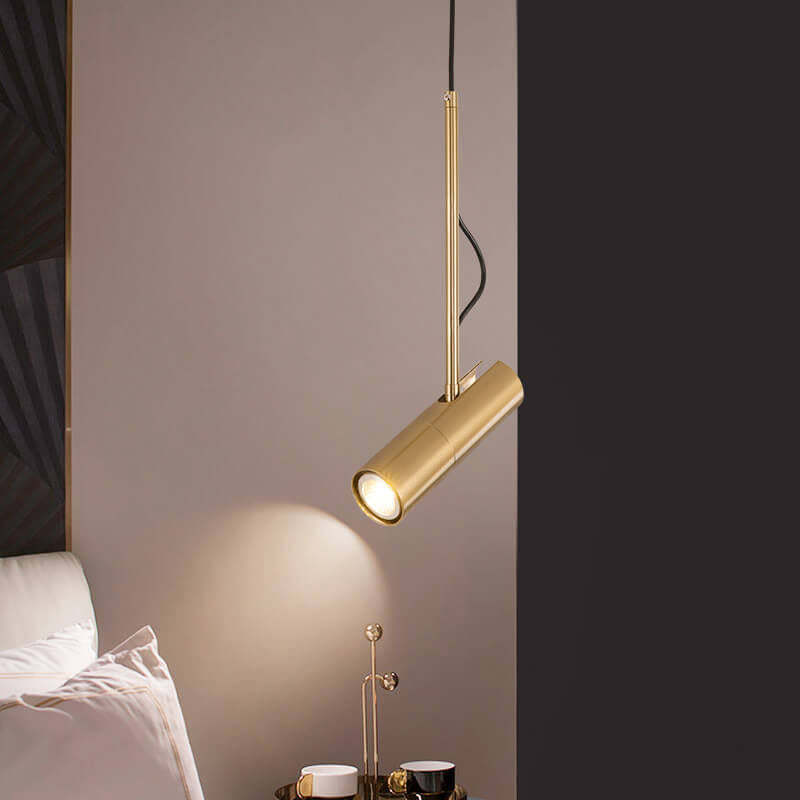Minimalist Gold LED Spotlight Pendant Light