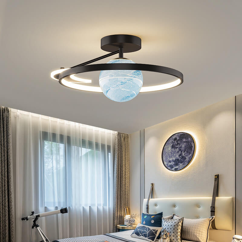 Modern Space Planet Globe LED Ceiling Light