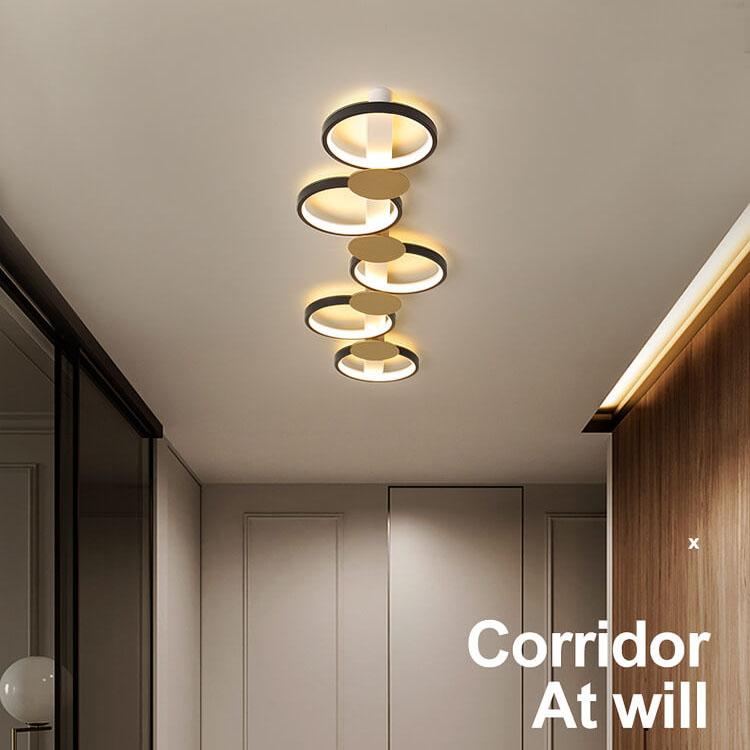 Modern Circle 3/4/5-Light LED Flush Mount Track Light