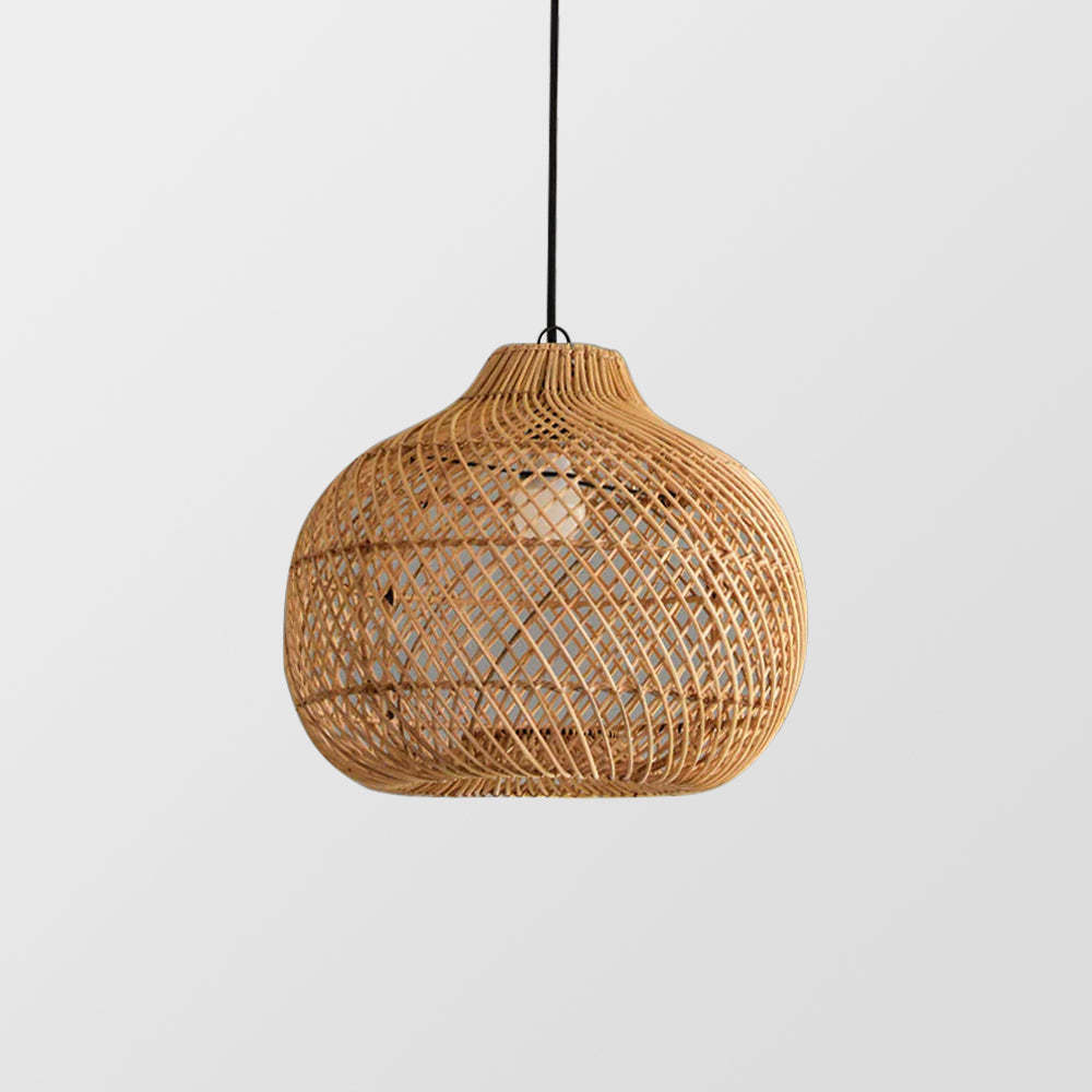 Handmade Wicker Basket Rattan Pendant Light