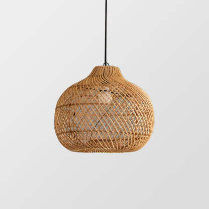 Handmade Wicker Basket Rattan Pendant Light