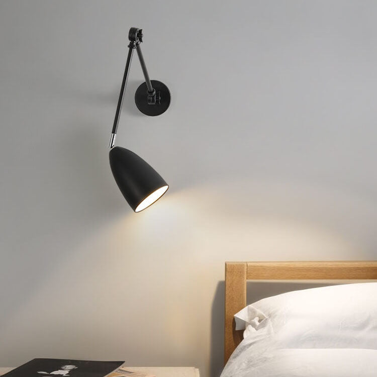 Retro Industrial Swing Arm Retractable Iron Wall Sconce