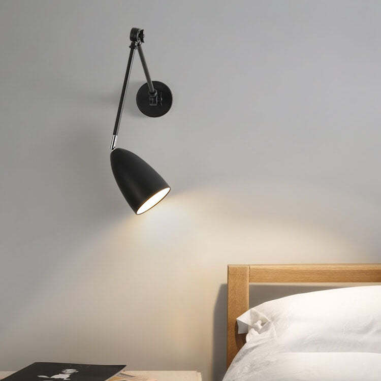Retro Industrial Swing Arm Retractable Iron Wall Sconce