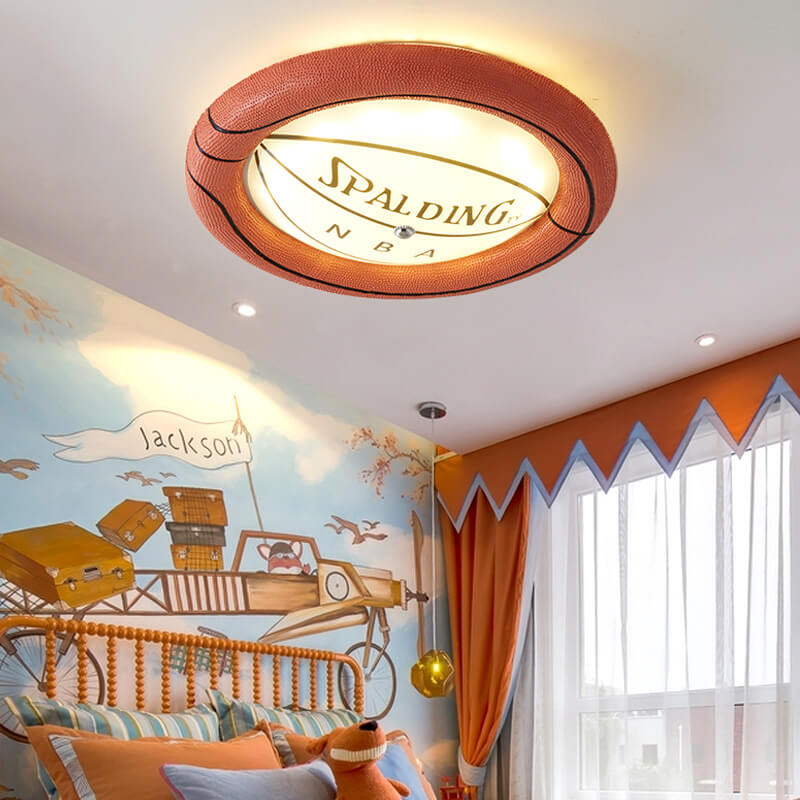 Resin Basketball LED Flush Mount Light