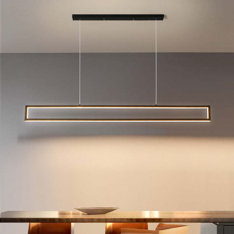 Minimalist Long Frame LED Chandelier
