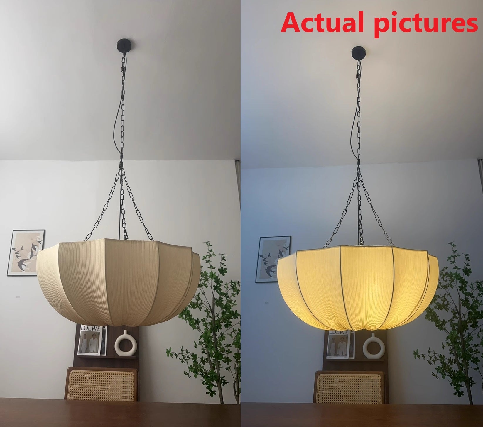 French Petal Fabric Iron Chandelier