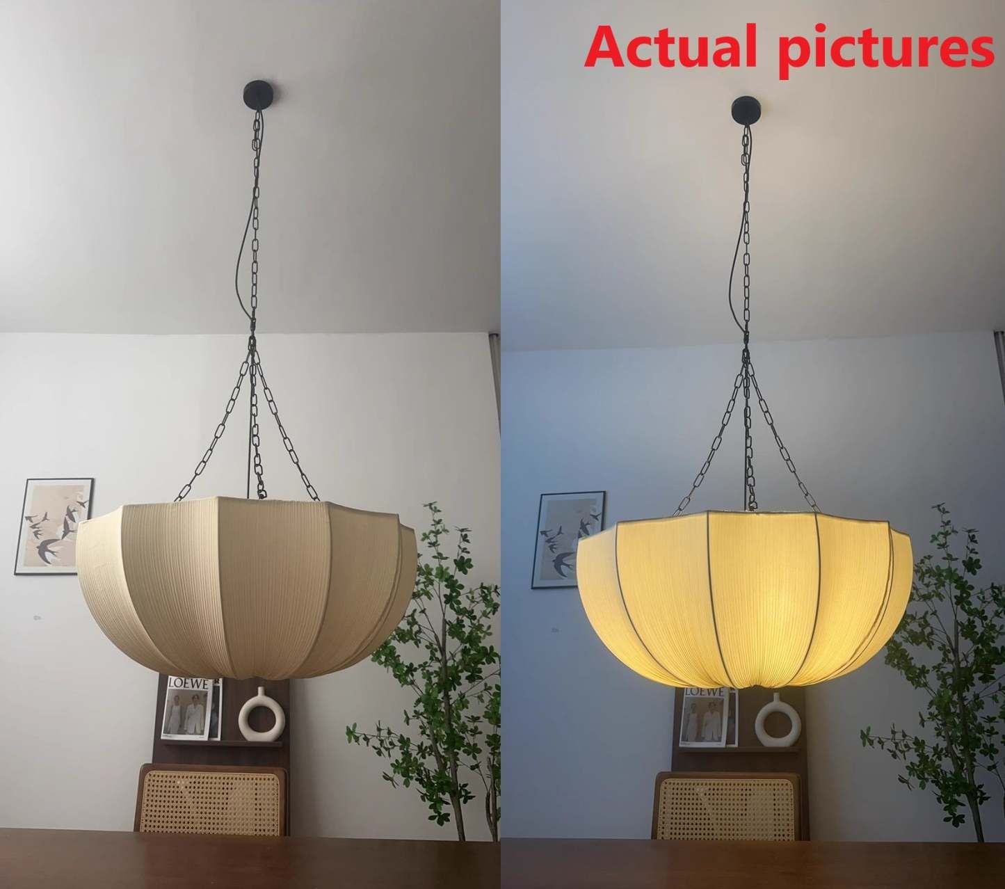 French Petal Fabric Iron Chandelier