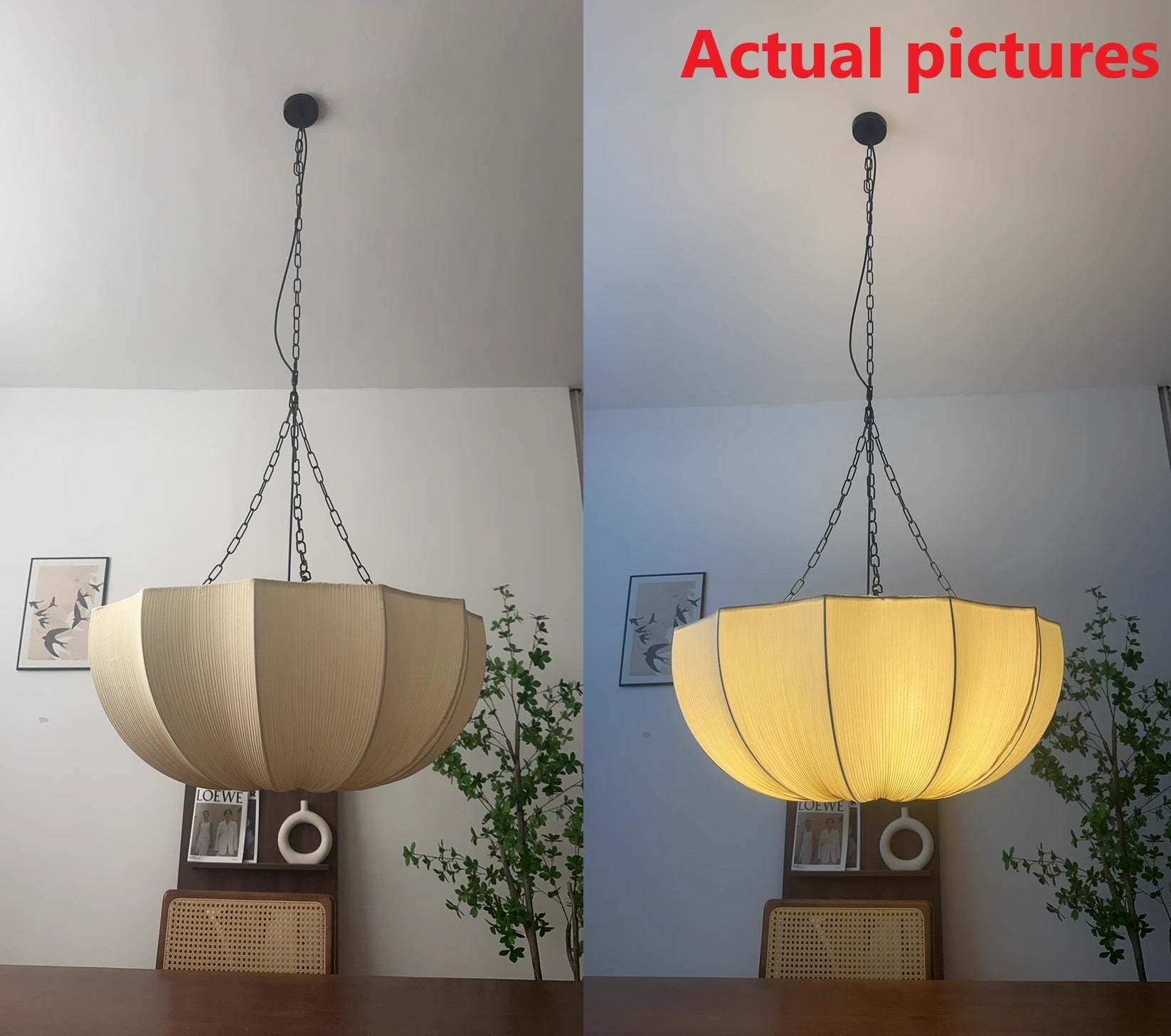 French Petal Fabric Iron Chandelier