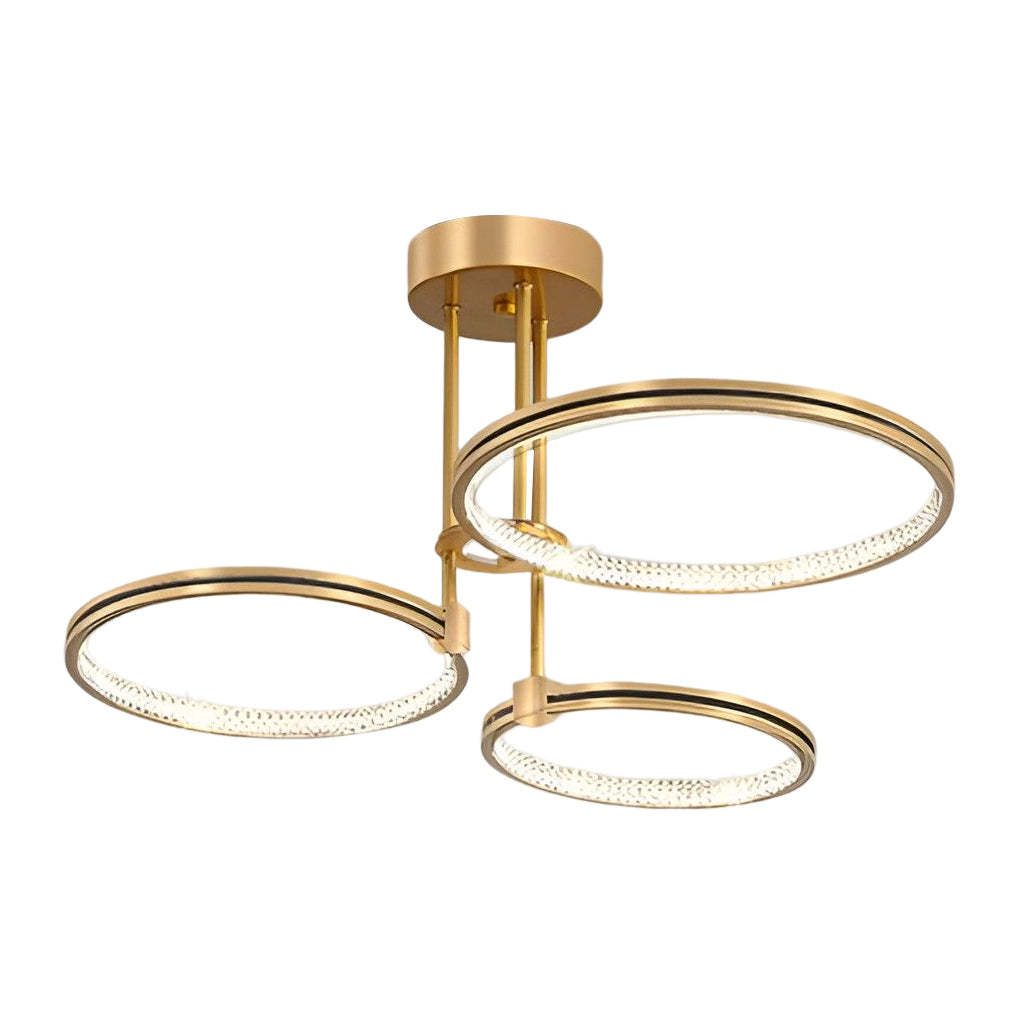 Minimalist Triple Ring Metal Nordic Chandelier