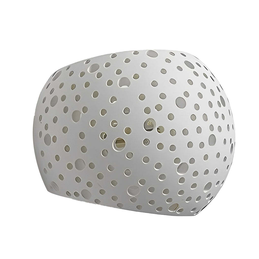 Round Creative Hollow LED up and down Lighting White Nordic Wall Lamp-Lighom