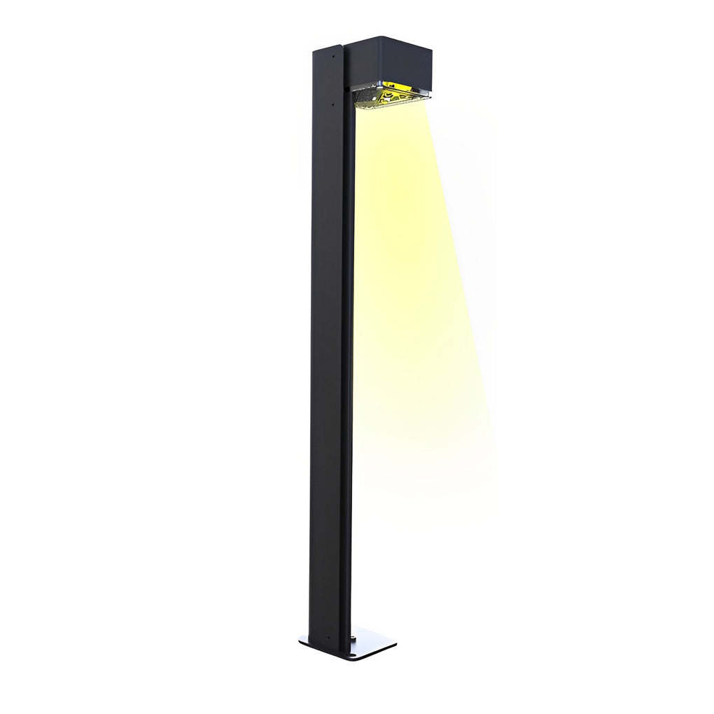 Aluminum Alloy Waterproof LED Black Modern Solar Powered Lawn Lights-Lighom