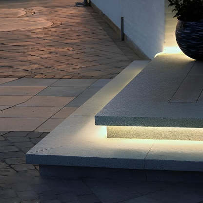 0.39'' Waterproof Recessed LED Under Tread Stair Lighting Modern Flexible Strip Light-Lighom
