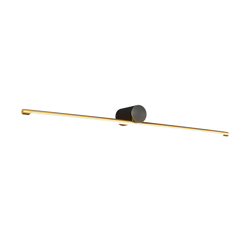 Modern Two-Tone Bathroom Vanity Light with Cylinder Fixture and Linear Bar-Lighom