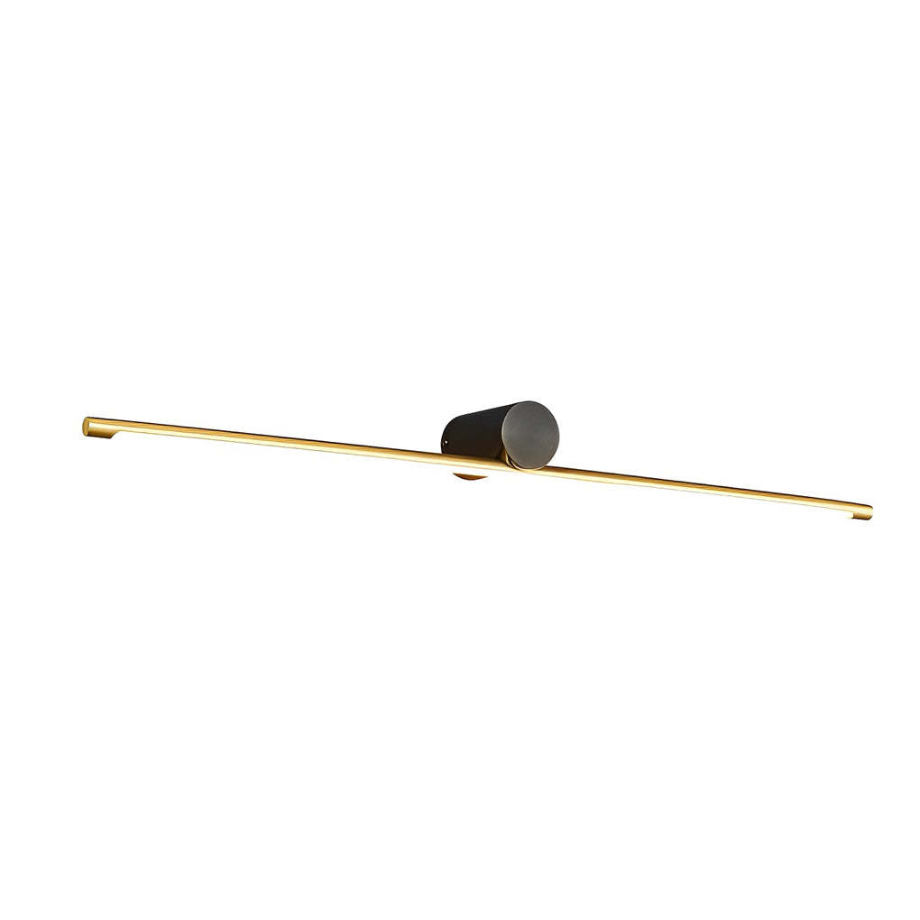 Modern Two-Tone Bathroom Vanity Light with Cylinder Fixture and Linear Bar-Lighom