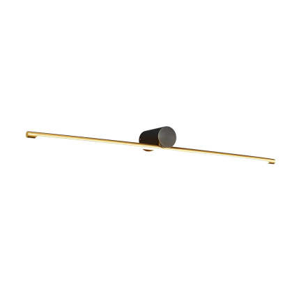 Modern Two-Tone Bathroom Vanity Light with Cylinder Fixture and Linear Bar-Lighom
