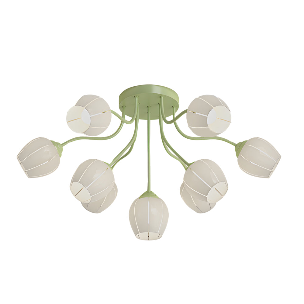 Flower Dimmable French Style Ceiling Light