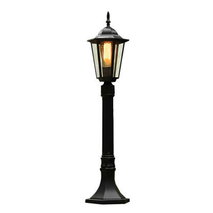 Traditional Black E27 LED Path Post Light