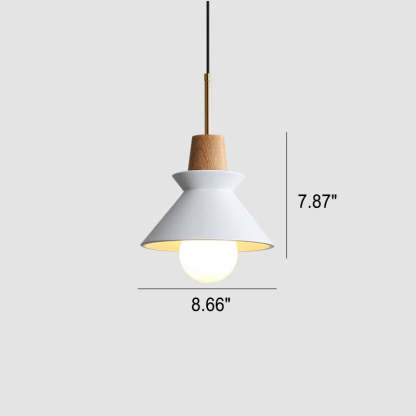 Nordic Macaron Wood Cement Pendant Light