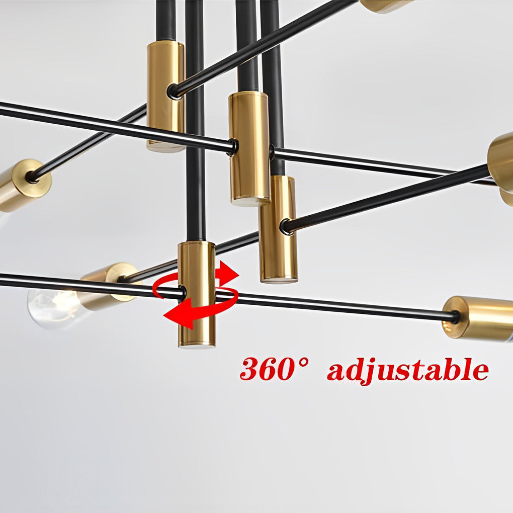 6-Light Sputnik Nordic LED Flush Mount Chandelier