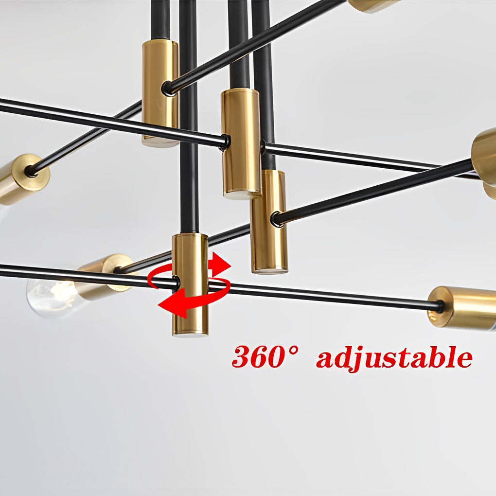 6-Light Sputnik Nordic LED Flush Mount Chandelier