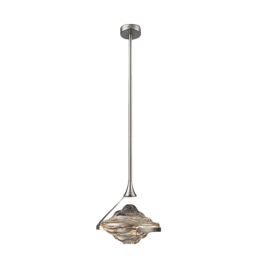 Glass UFO Spinning Top LED Modern Bedside Pendant