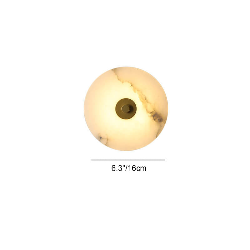Modern Luxury Marble Iron LED Sconce — Warm Light (3000K) / Black