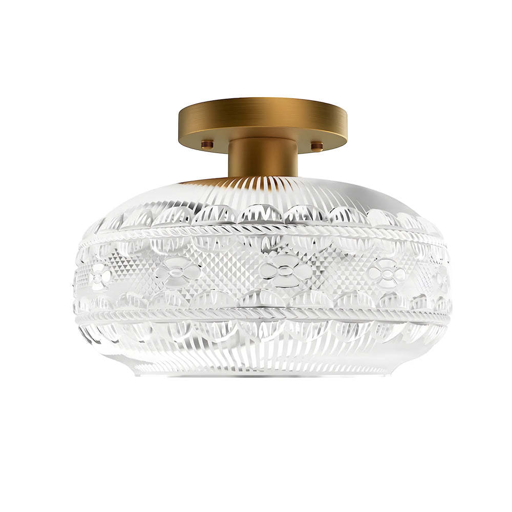 Acrylic Lantern Luxury Matte Metal American Ceiling Lamp
