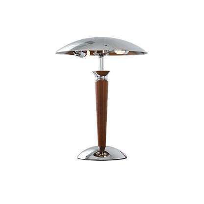 Chrome Mushroom Umbrella 3-Step LED Table Lamp