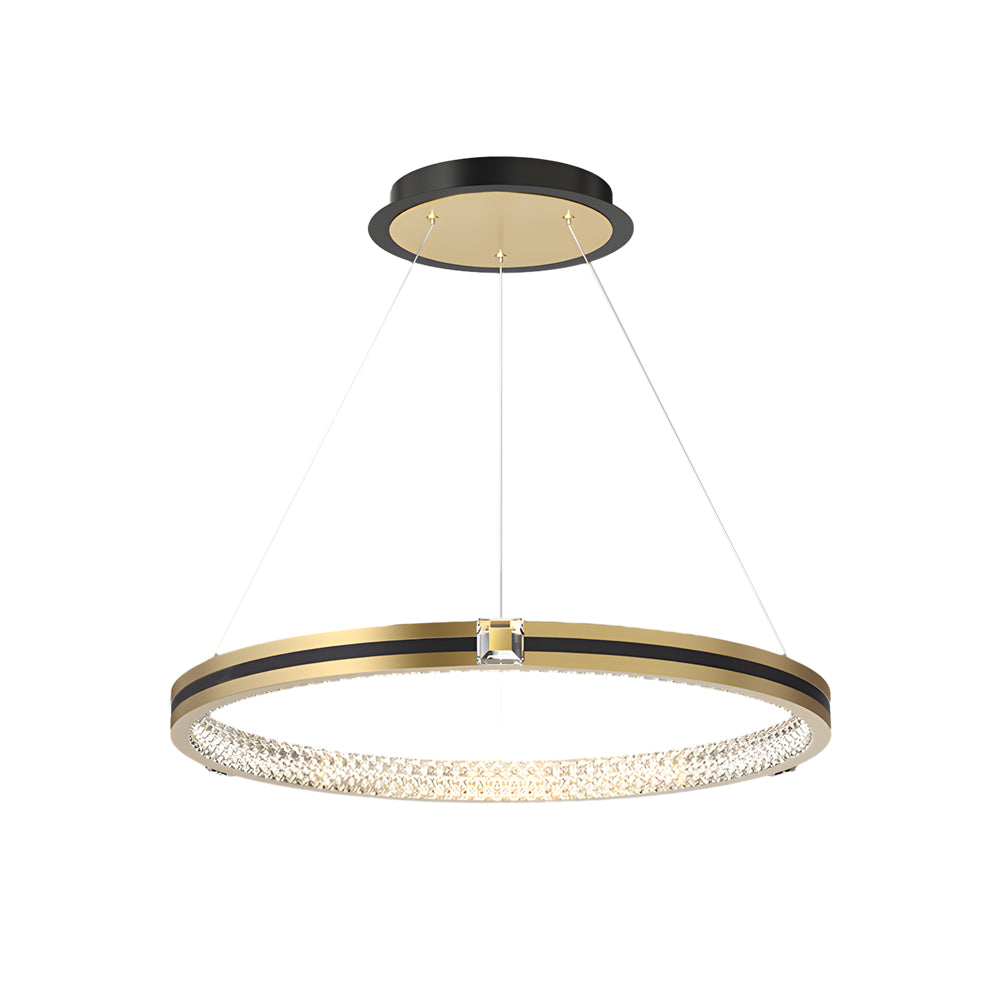Circle Ring Dimmable Brushed Gold Modern Chandelier