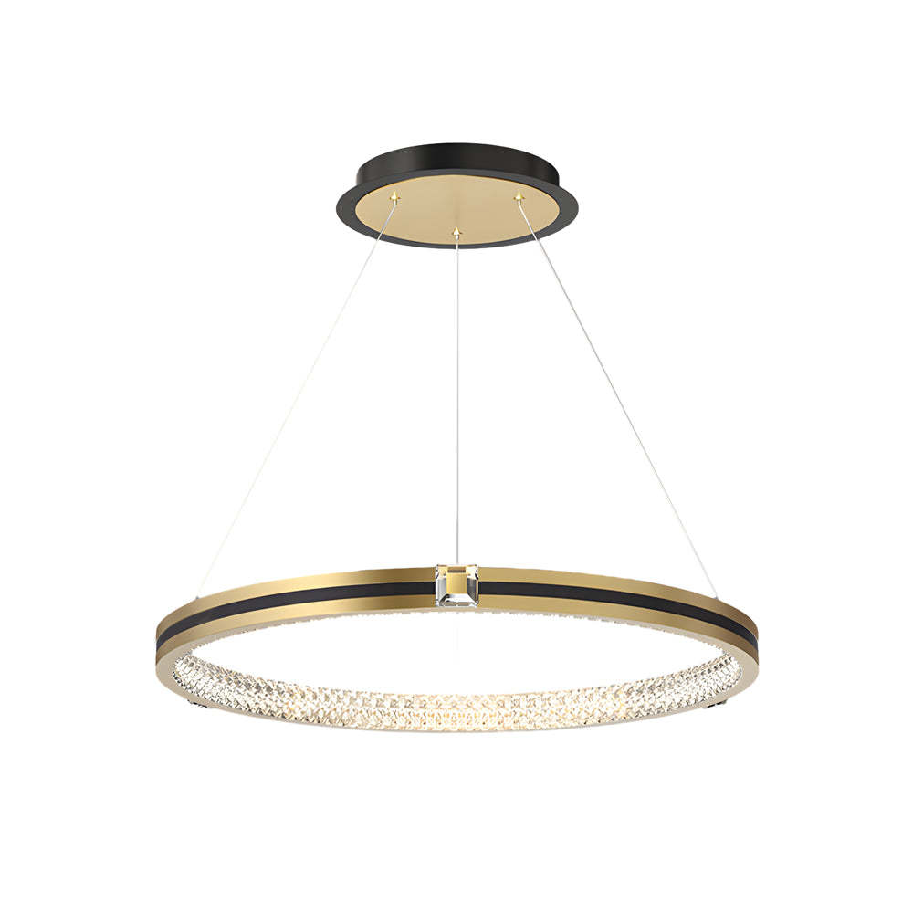 Circle Ring Dimmable Brushed Gold Modern Chandelier