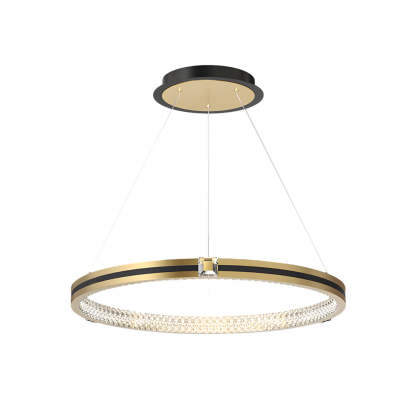 Circle Ring Dimmable Brushed Gold Modern Chandelier